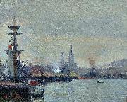 Joseph Delattre Le Port de Rouen Germany oil painting artist